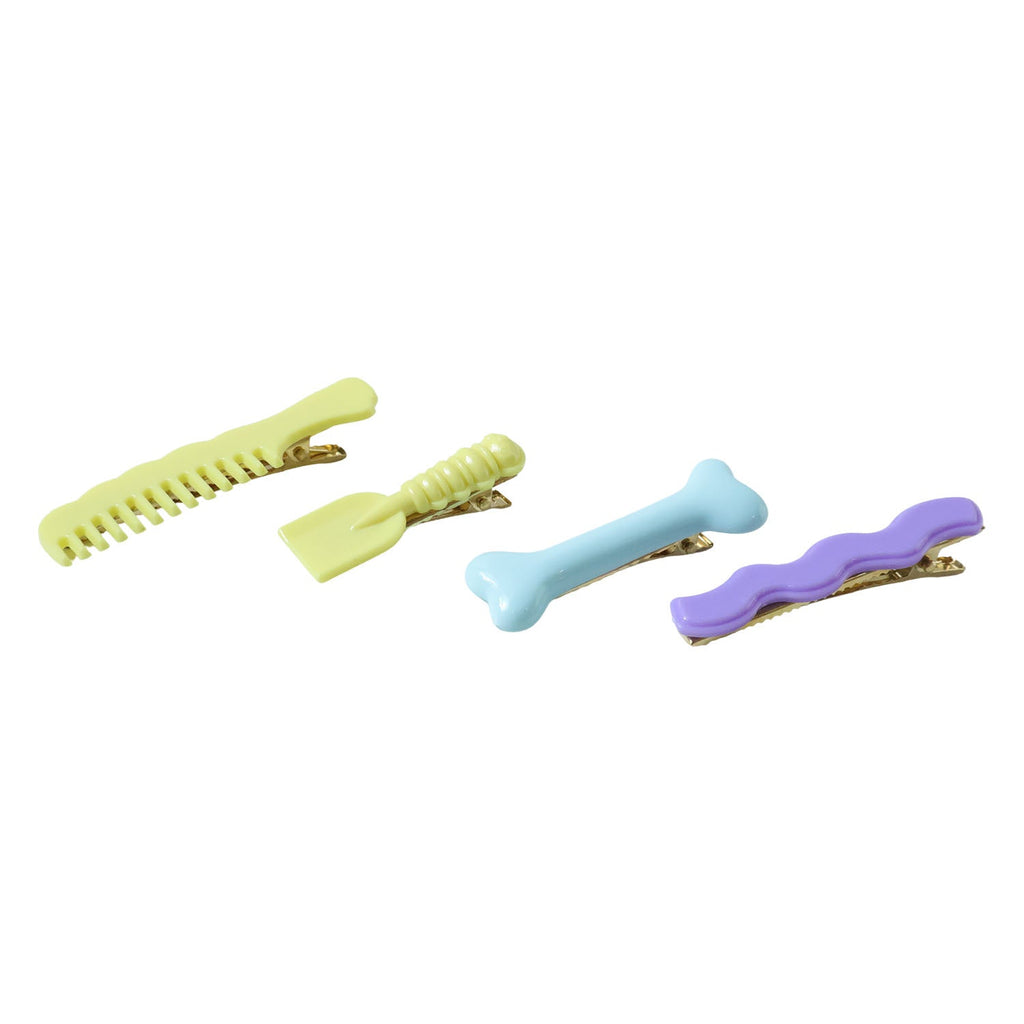 Trendy fashion hair clip set with decorative alligator-style clips