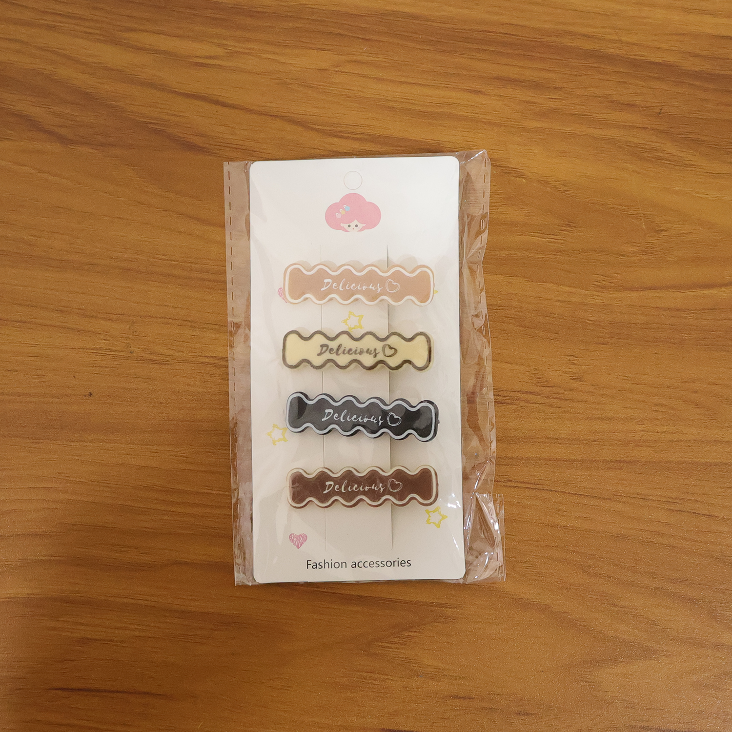Lifestyle shot showing fashionable use of elegant snap hair clips