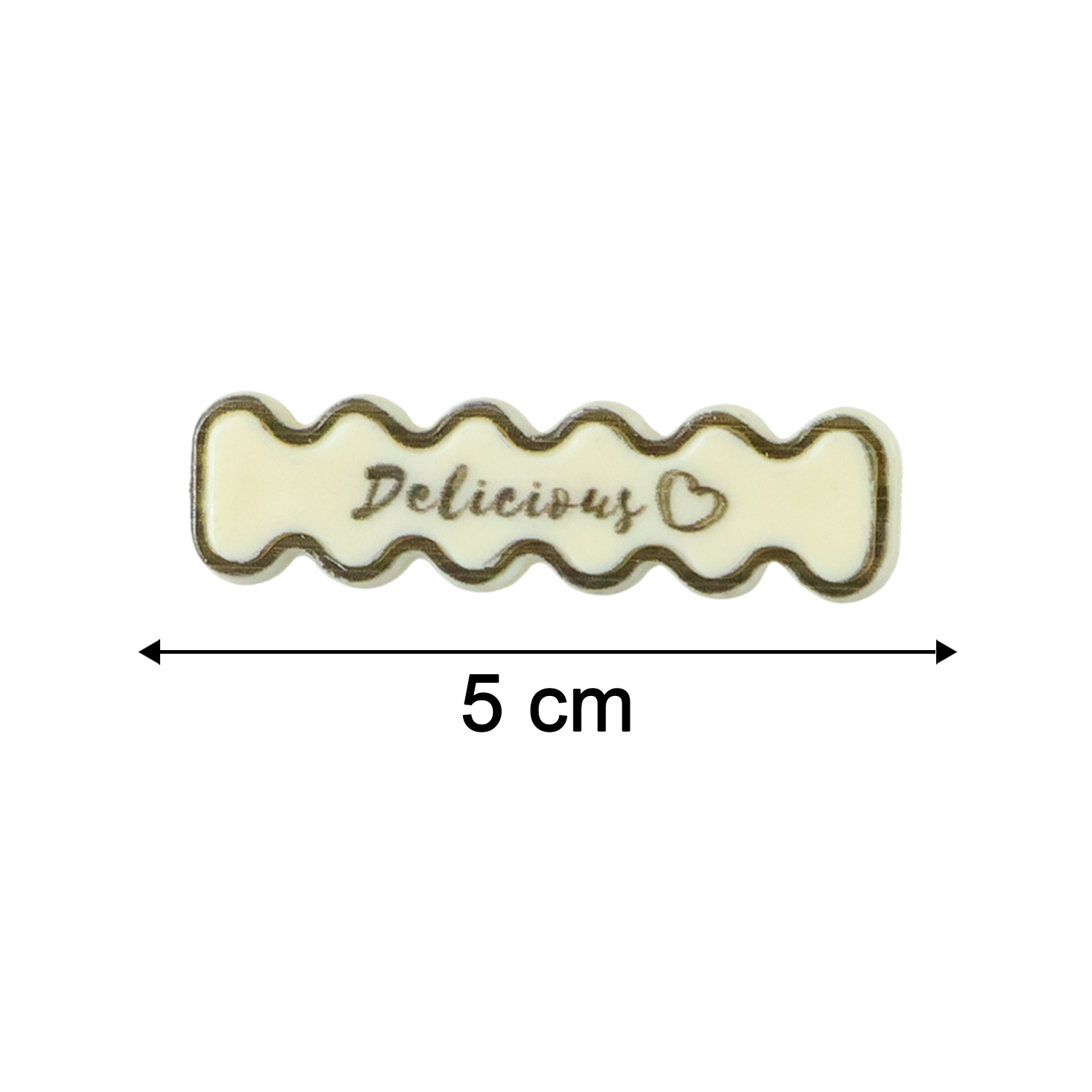 Size reference image showing dimensions of hair clips in the set