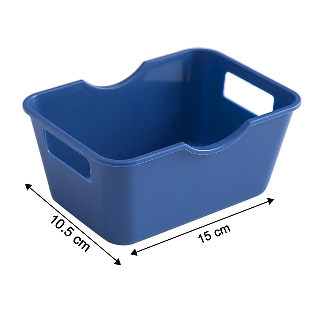 Utility basket organizer used for bathroom toiletries and cosmetics