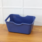 Lightweight plastic storage basket organizer with smooth edges