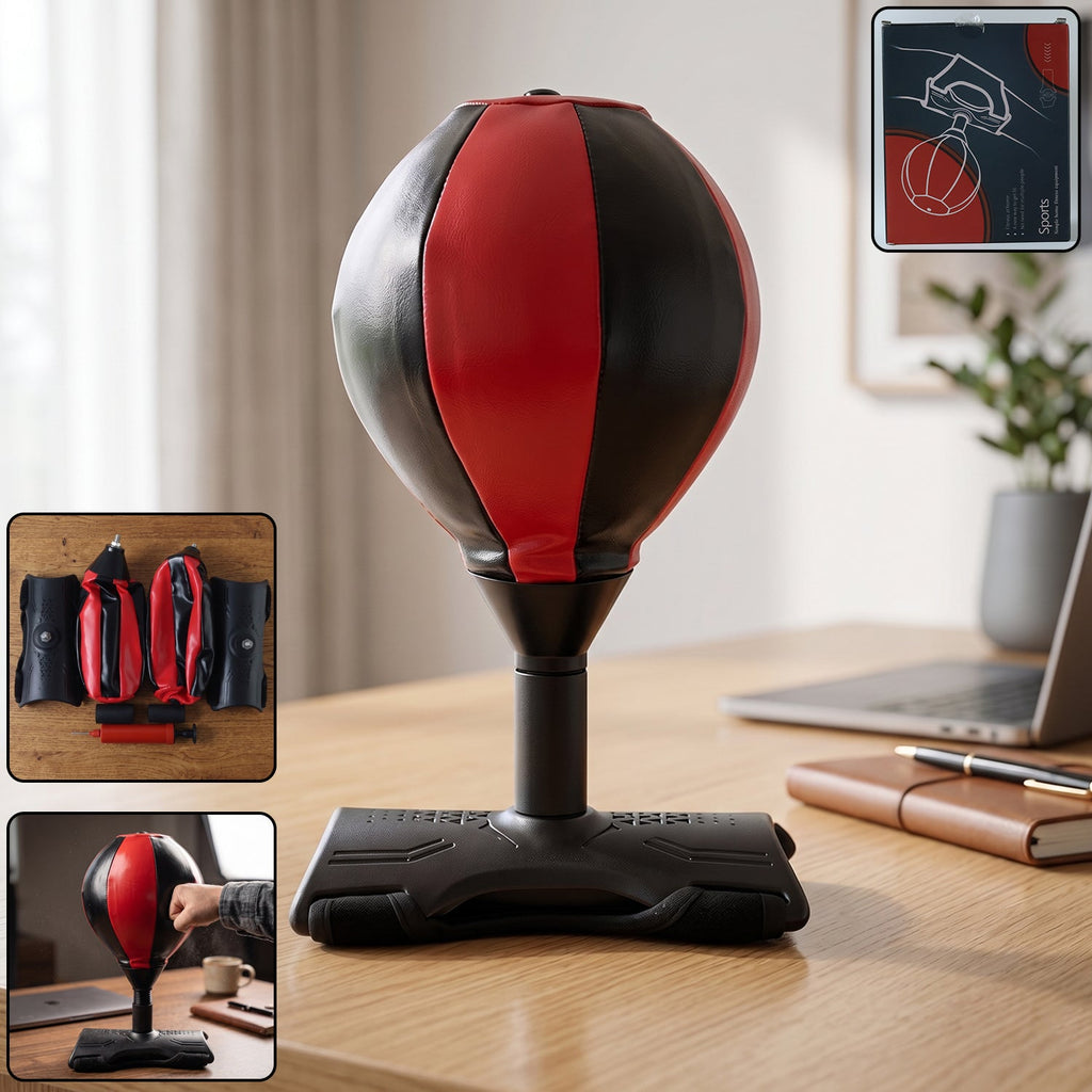 Indoor inflatable punching bag for boxing and fitness training