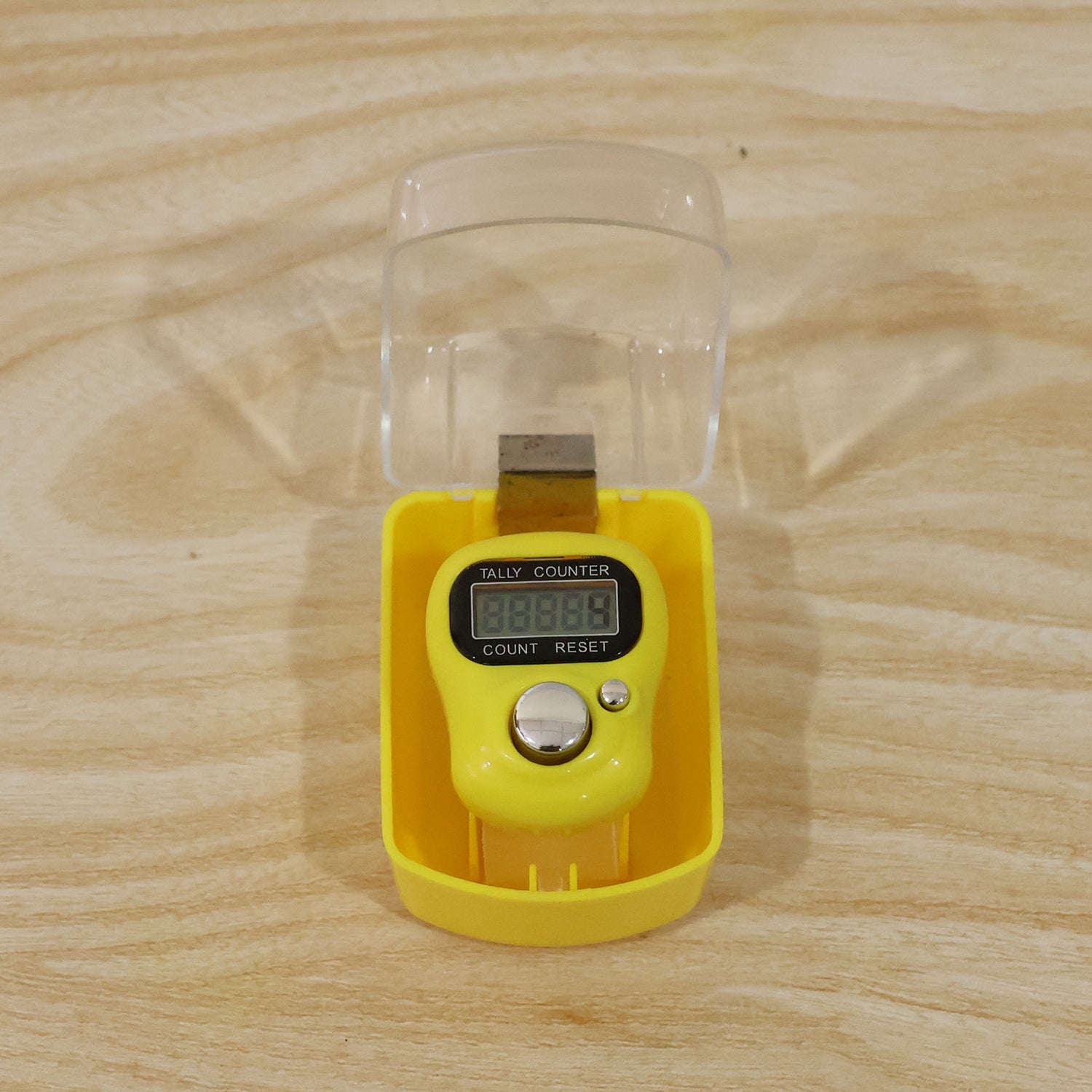 Fully assembled digital finger tally counter with soft adjustable finger strap