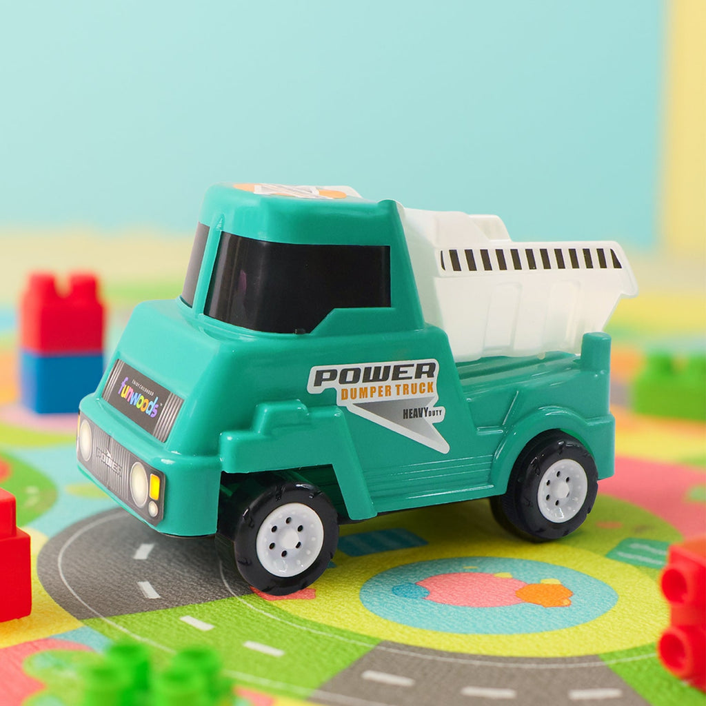 Funwoods kids power dumper truck toy with realistic features