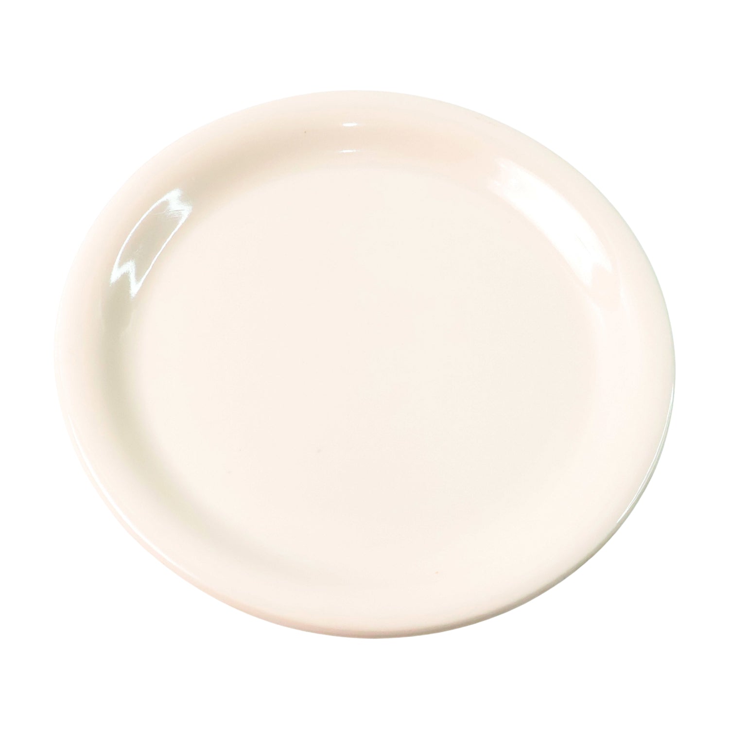 Lightweight white plastic dinner plate 19 cm for everyday use