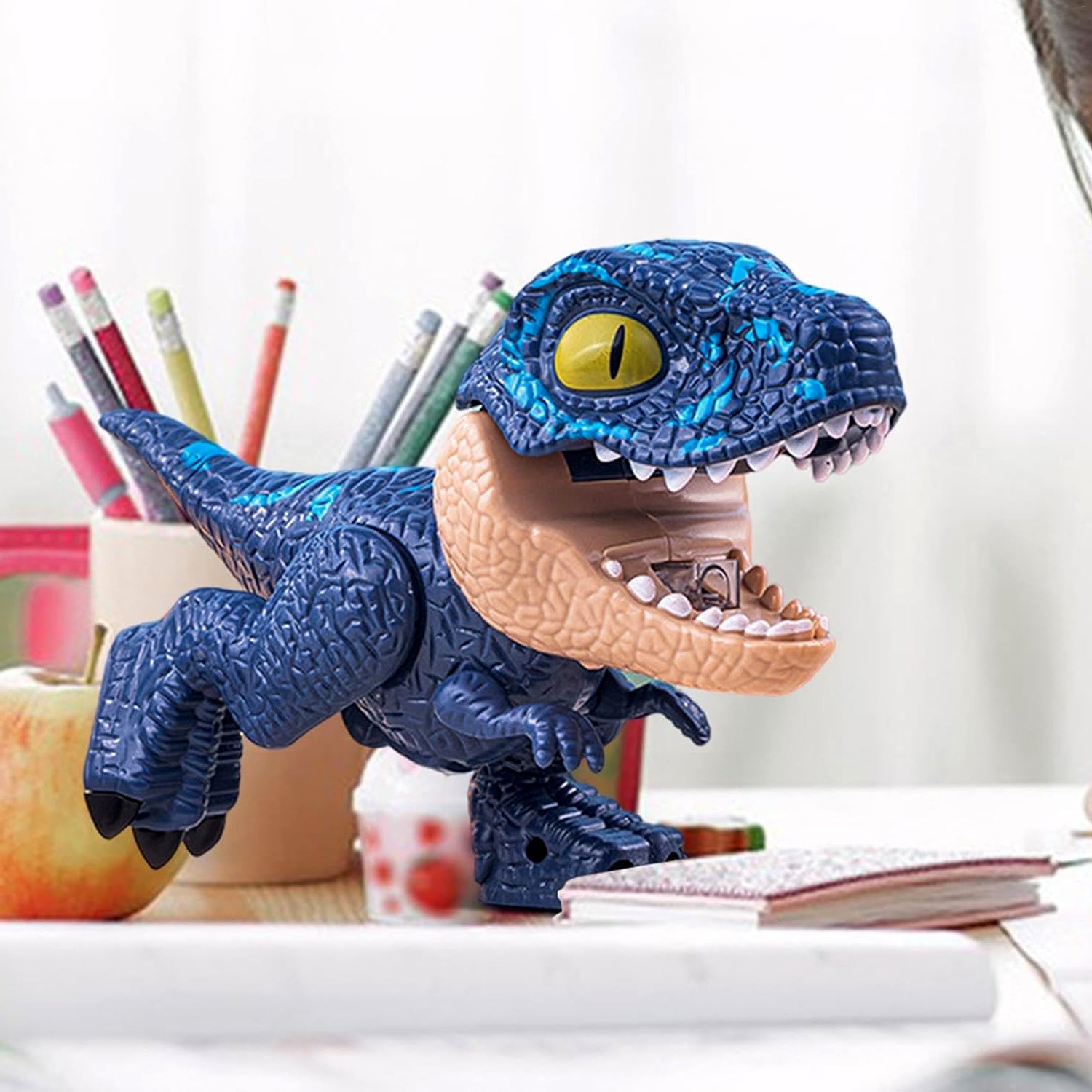 Dino shape stationery gift set including pencil, eraser and scale for children
