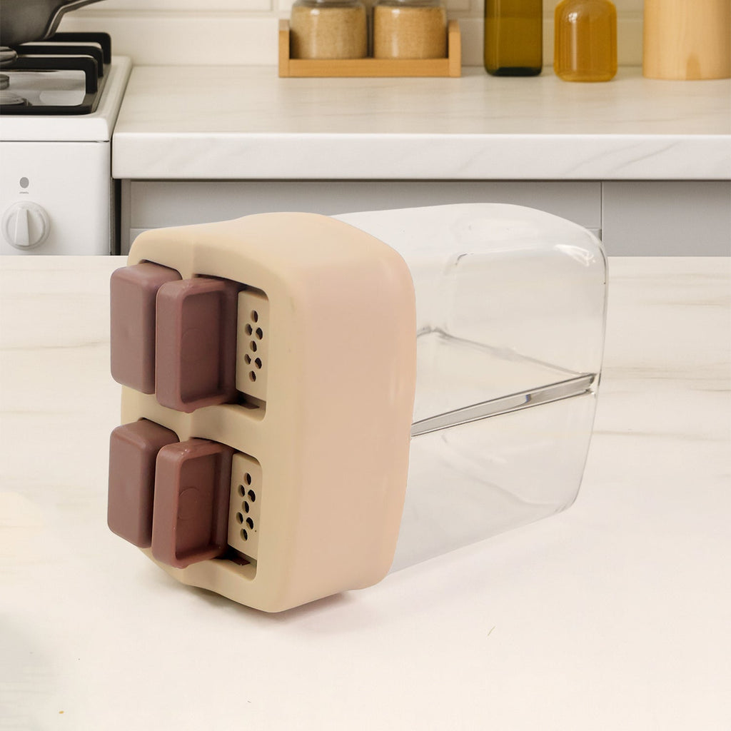 2-in-1 salt and pepper dispenser with separate seasoning compartments