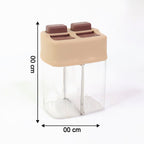 Salt and pepper dual container dispenser perfect for kitchen seasoning