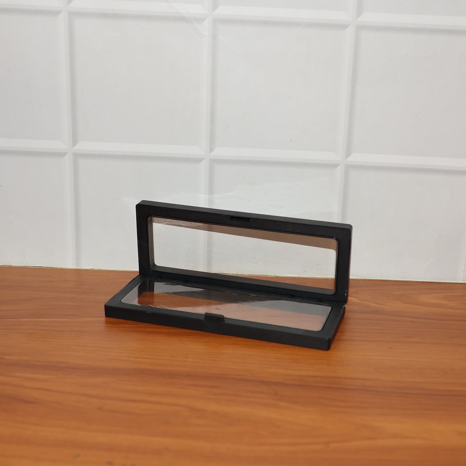 Jewellery display case set up for real use in shop or home environment