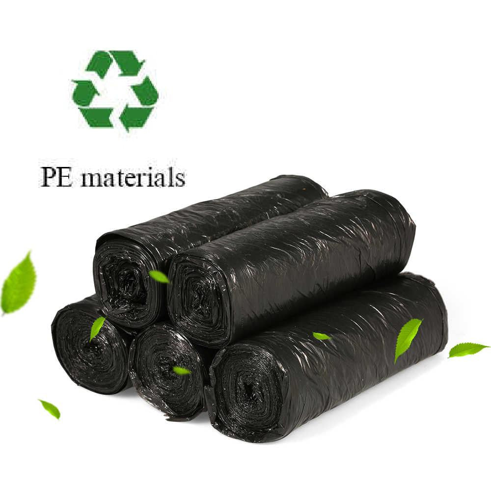 Eco-friendly medium black garbage bag 24x32 inches with recyclable features