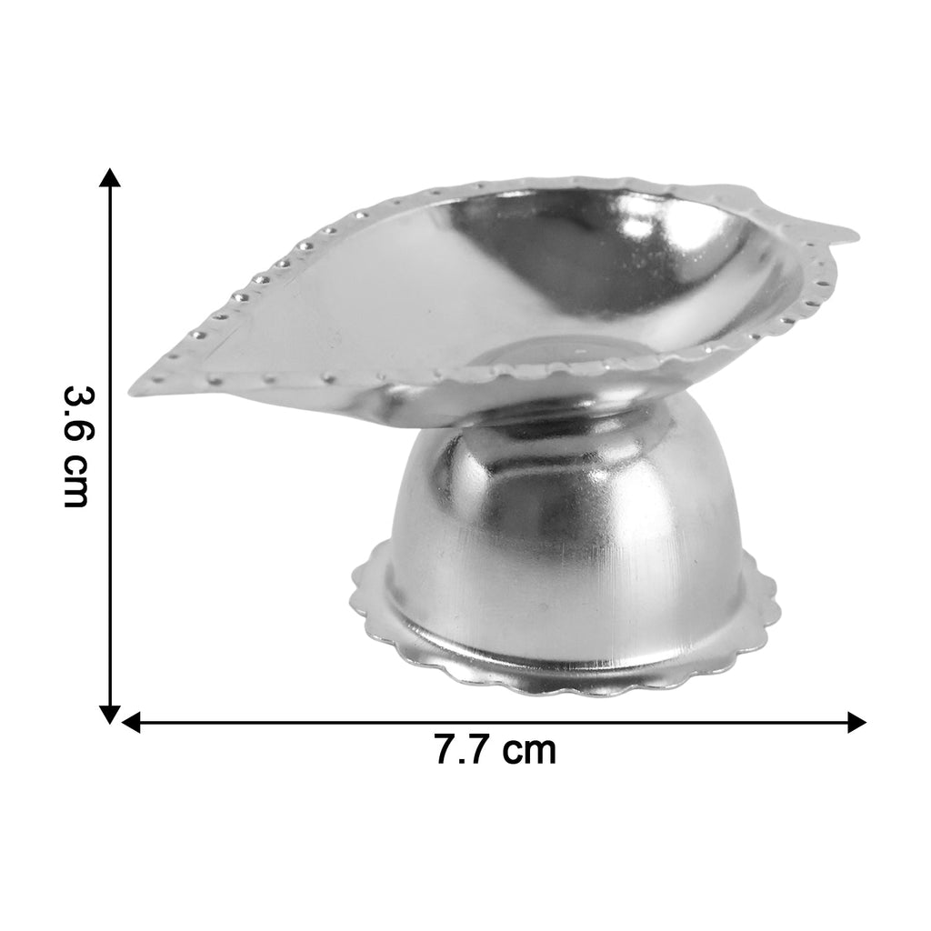Polished metal pooja stand enhancing spiritual ambience