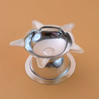 Lotus design stainless steel diya perfect for daily puja and festive rituals