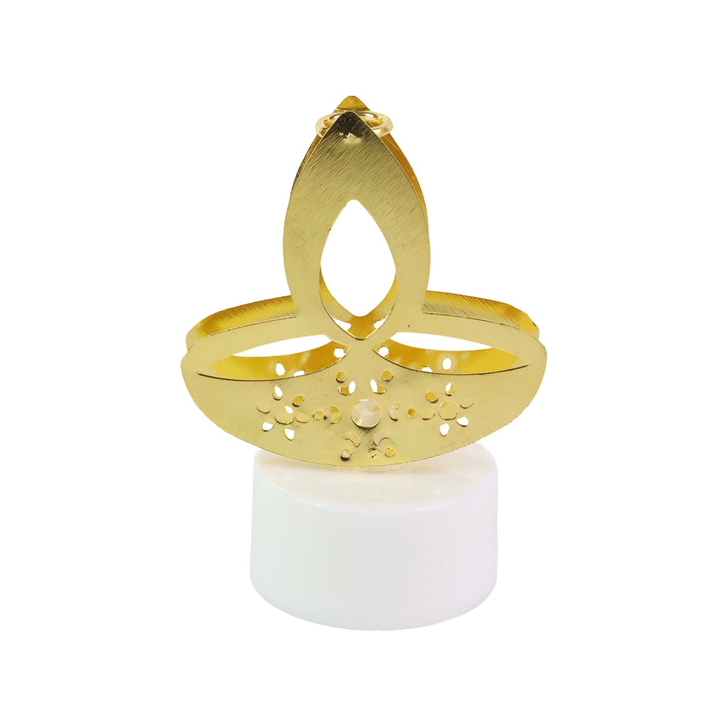Soft glowing golden diya LED candles enhancing party or Diwali décor