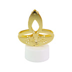 Soft glowing golden diya LED candles enhancing party or Diwali décor