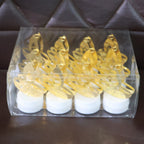 Live ambience image showing warm light from golden diya shaped LED candle