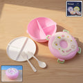 Donut Lunch Box, front view, in vibrant mixed colors.