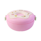 Stack of multiple Donut Shaped Lunch Boxes in assorted colors.