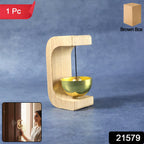 Wooden door hanging bell chime for meditation and relaxation