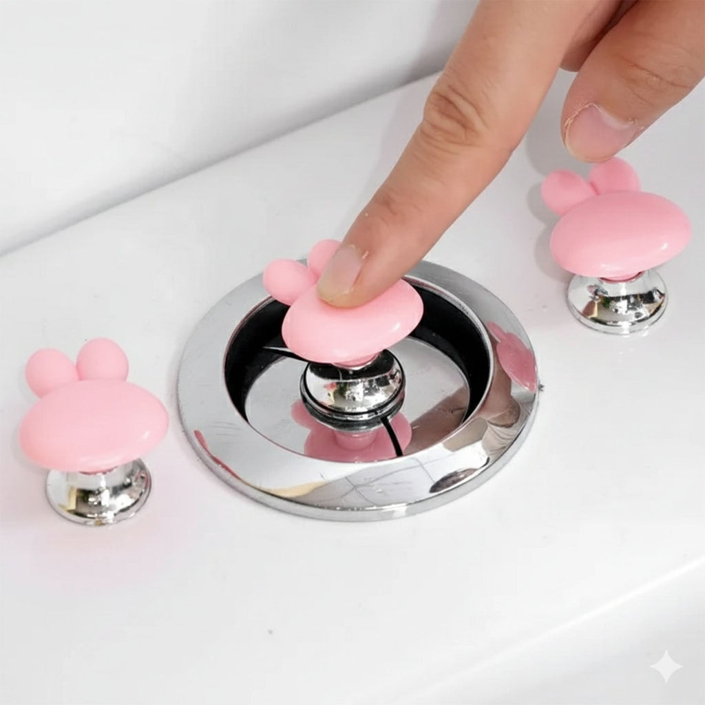 Bunny ear shaped handle installed on a drawer, ideal for kids bedroom furniture