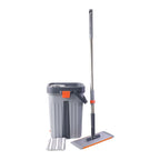 Small size mop bucket set with built-in manual wringing mechanism