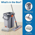 Multipurpose cleaning bucket and mop set for wet and dry cleaning