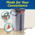 Flat mop with comfortable handle for smooth manoeuvring