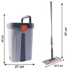 Side view of compact mop bucket for small space cleaning