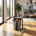 Big size flat mop with bucket set featuring easy press wringer for home cleaning