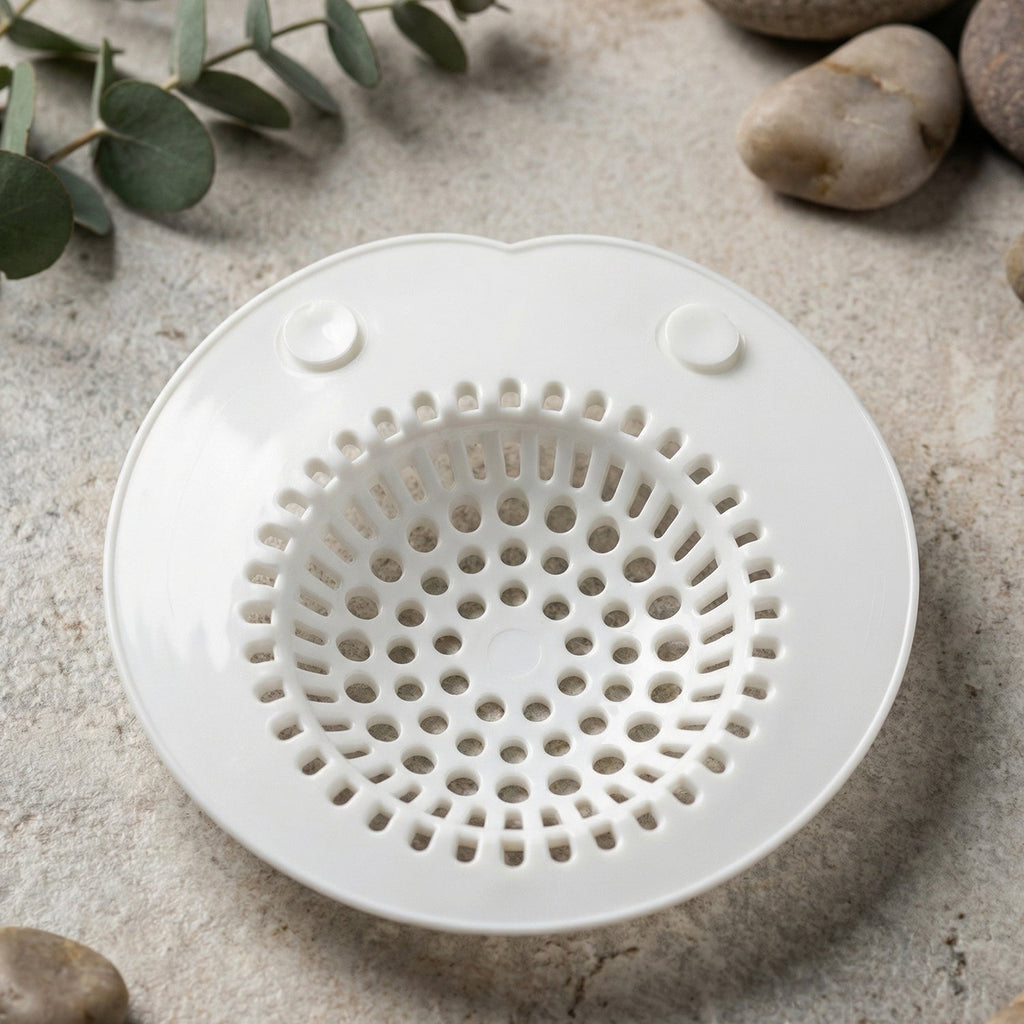 Flexible sink drain cover in bathroom or kitchen