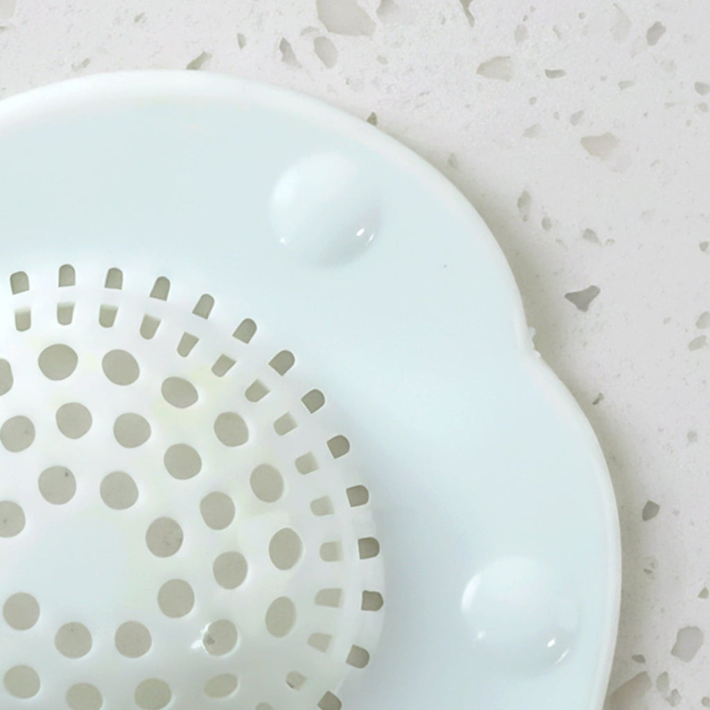 Reusable silicone drain strainer in sink