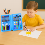Kids art and craft stationery set components including crayons and paints
