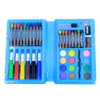 Art and craft box with colorful drawing and painting materials for kids