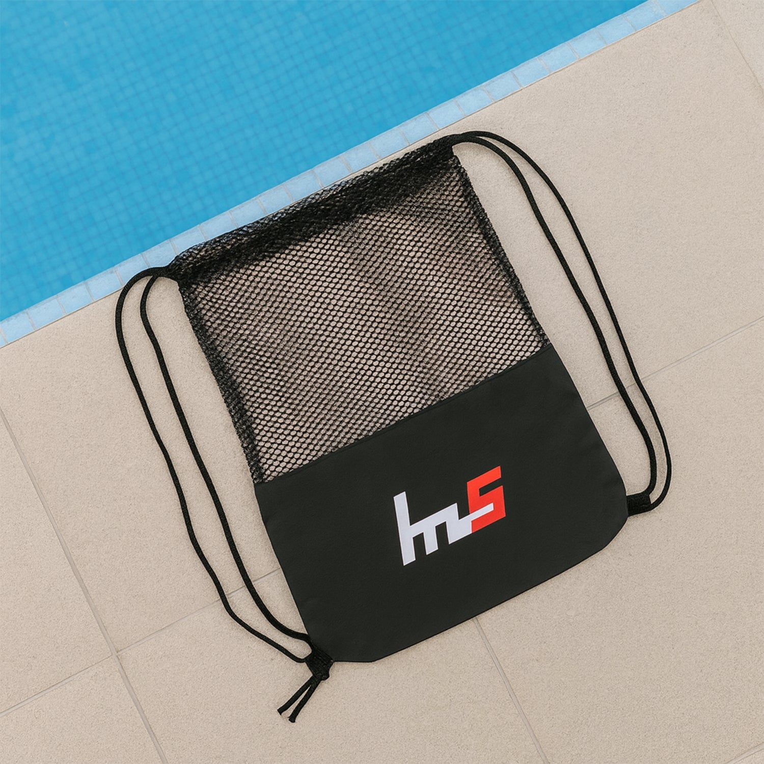 Unisex mesh drawstring gym sack ideal for fitness, sports, and travel essentials.