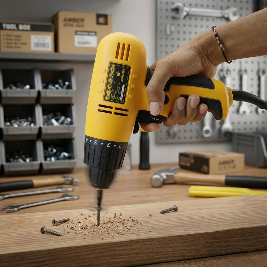 Versatile power drill machine ideal for woodworking and masonry