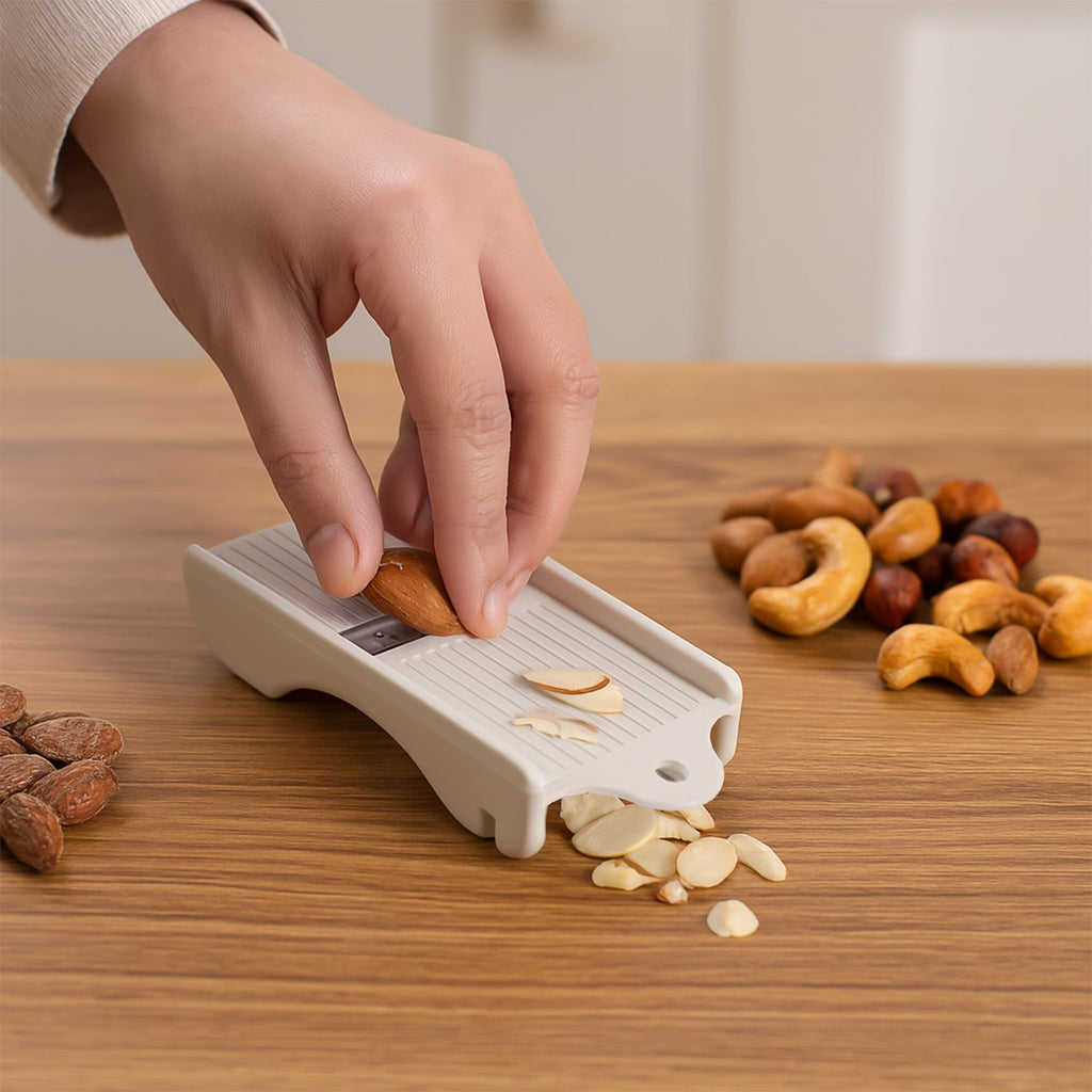Ergonomic handle of dry fruit slicer for comfortable kitchen use