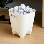 Sleek square plastic dustbin with smooth inner walls, ready for use.