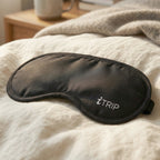 Soft light blocking sleep eye mask in breathable fabric