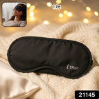 Sleep mask showing adjustable strap for a secure fit