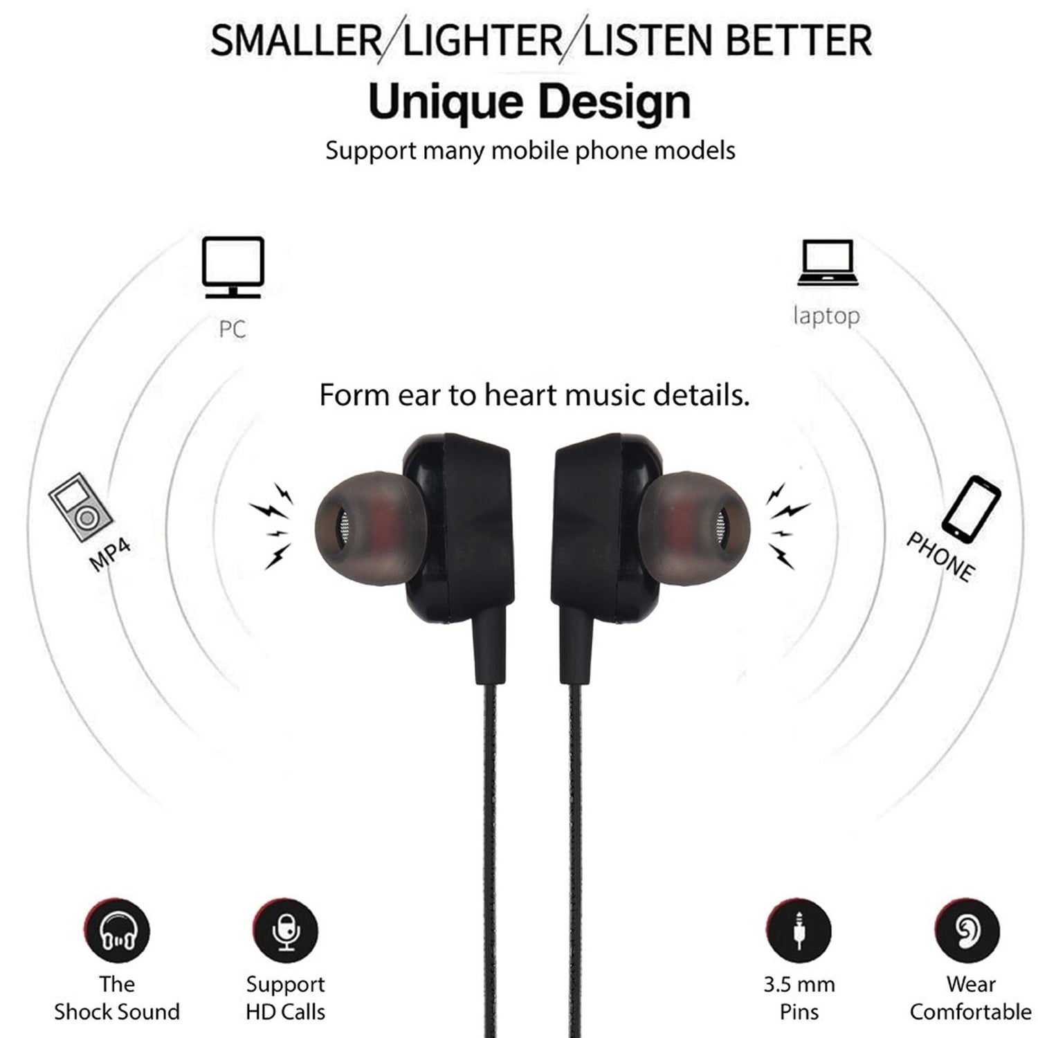 High-quality sound earphones ideal for daily use