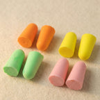Assorted pairs of soft foam earplugs for effective noise blocking