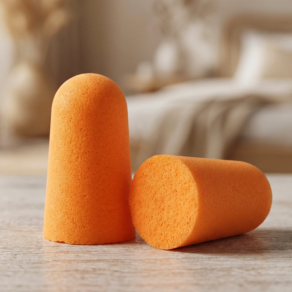 Various colors of soft foam earplugs designed for comfortable wear