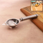 Premium stainless steel egg separator tool with deep bowl design