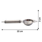 Stainless steel egg separator utensil used for separating egg whites