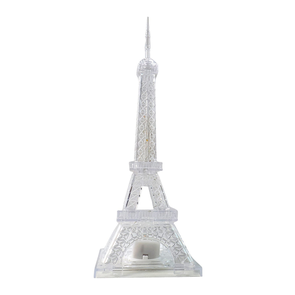 Showpiece night lamp in the shape of the Eiffel Tower with glowing LED lights