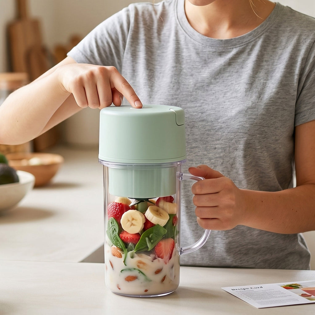 Electric juicer with USB charging port