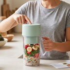 Electric juicer with USB charging port