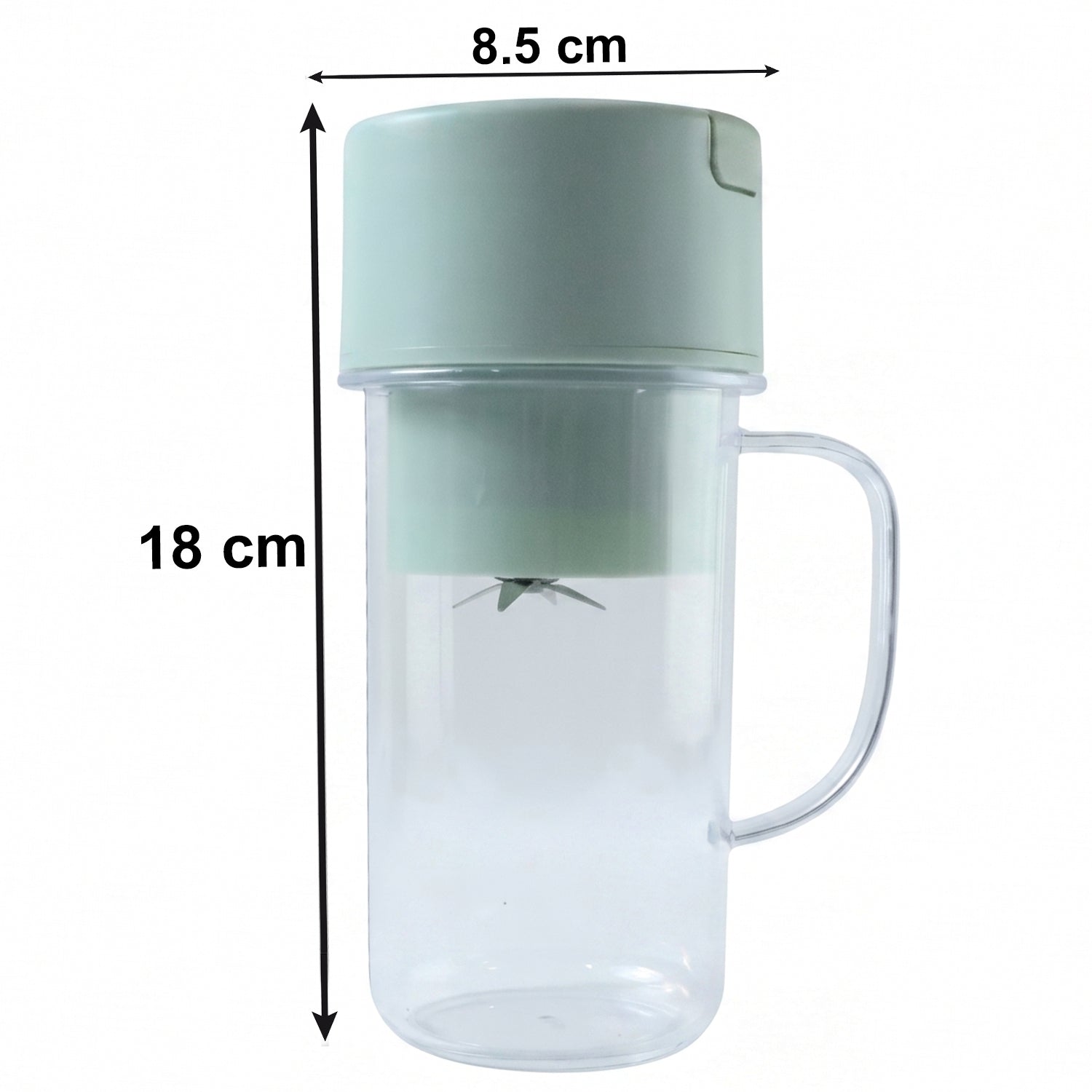 Front view of portable electric juicer grinder
