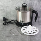 Electric steamer with transparent lid for monitoring steaming process