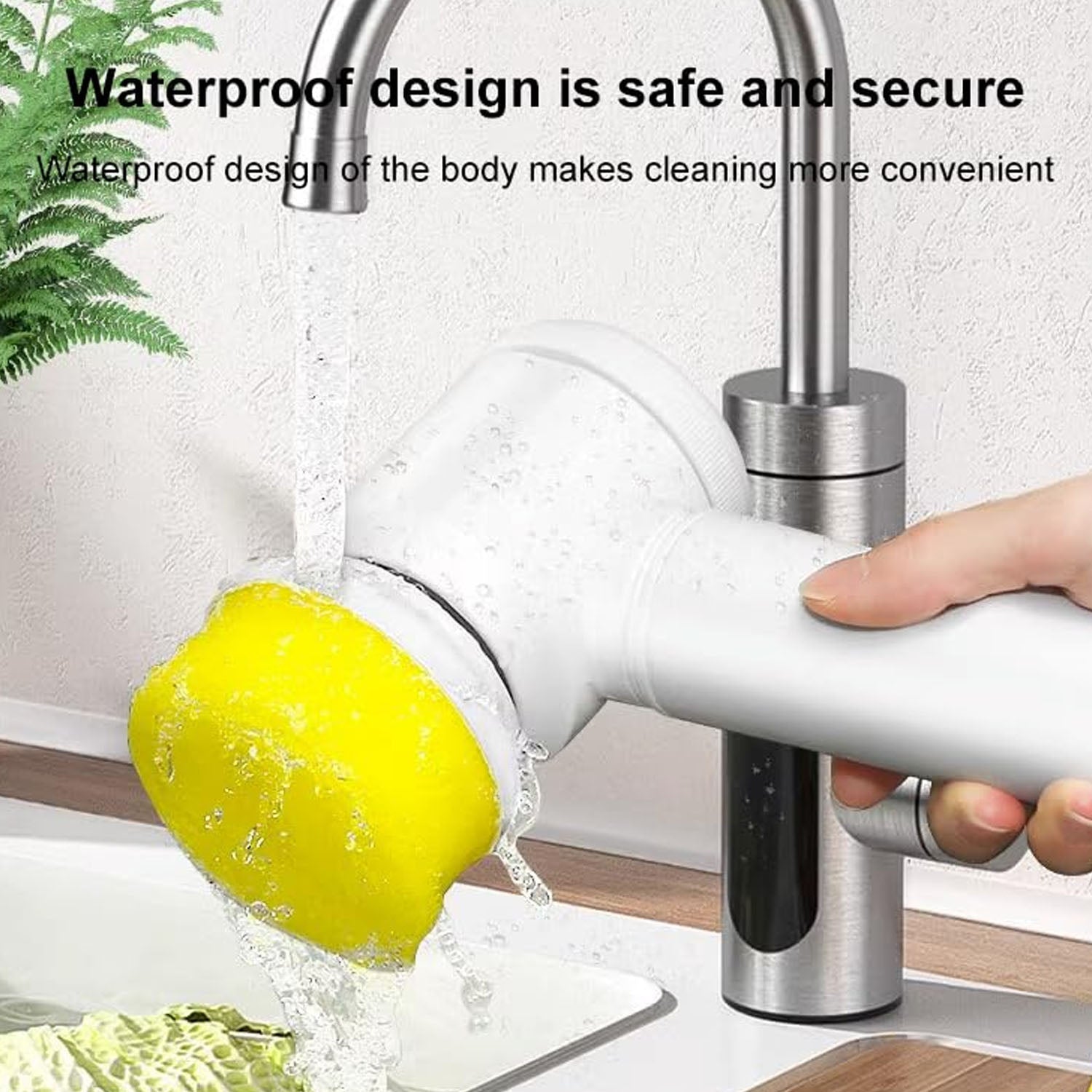 Rotating electric spin brush designed for deep home cleaning tasks