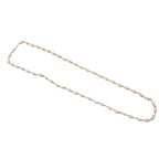 Traditional style pearl necklace with gold-tone links